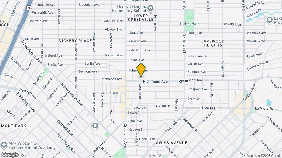 5803 Richmond Ave Mapa y Detalles de la Ubicación