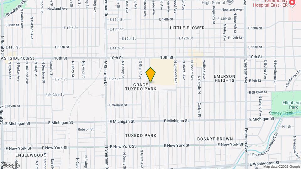 835 N Gladstone Ave Map and Location Details