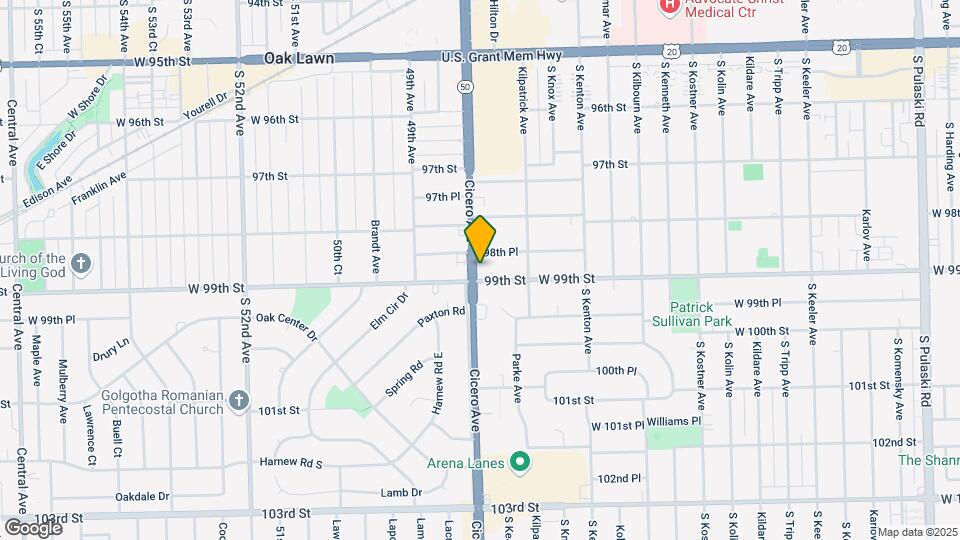 9841-9845 S Cicero Ave Map and Location Details