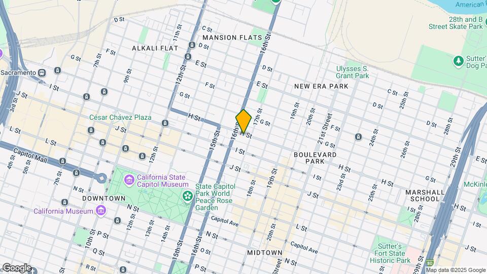 1618 H St Map and Location Details