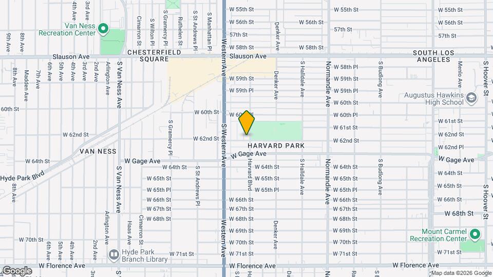 6149 S Harvard Blvd Mapa y Detalles de la Ubicación