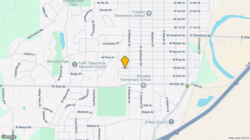 615 W Elm St Map and Location Details