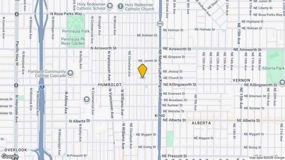 5527 NE Mallory Ave Map and Location Details