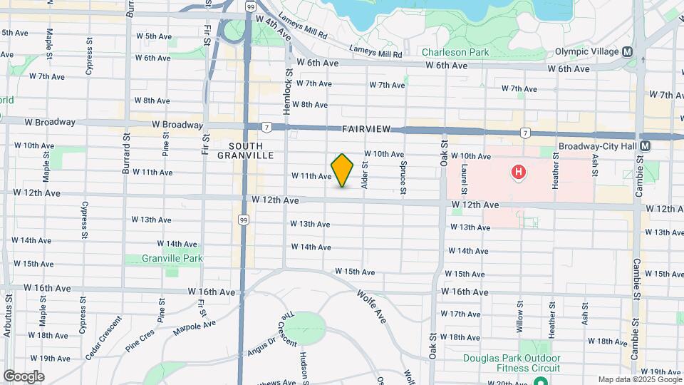1265 W 12th Ave Map and Location Details