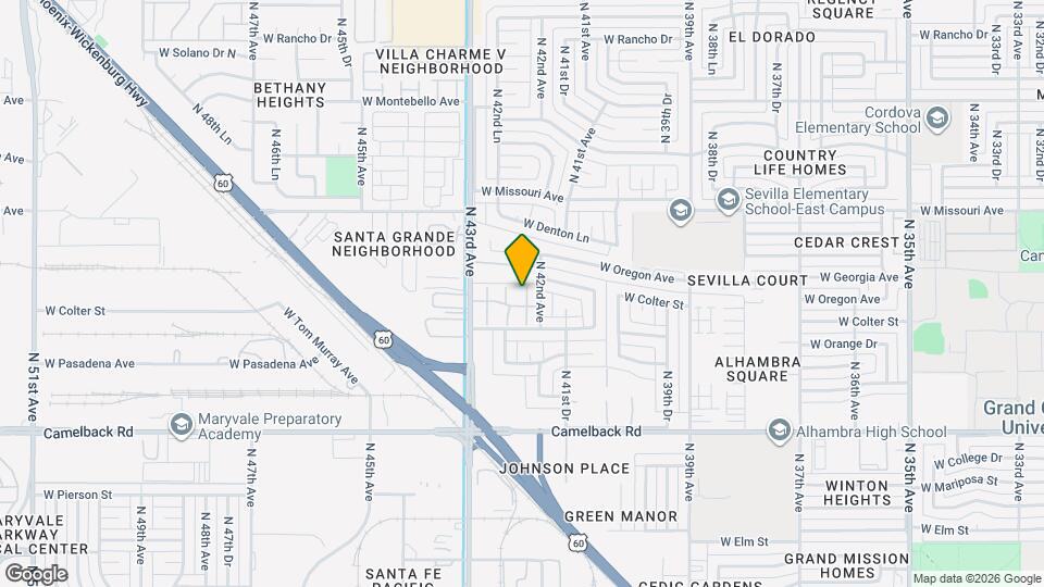 5246 N 42nd Ln Mapa y Detalles de la Ubicación