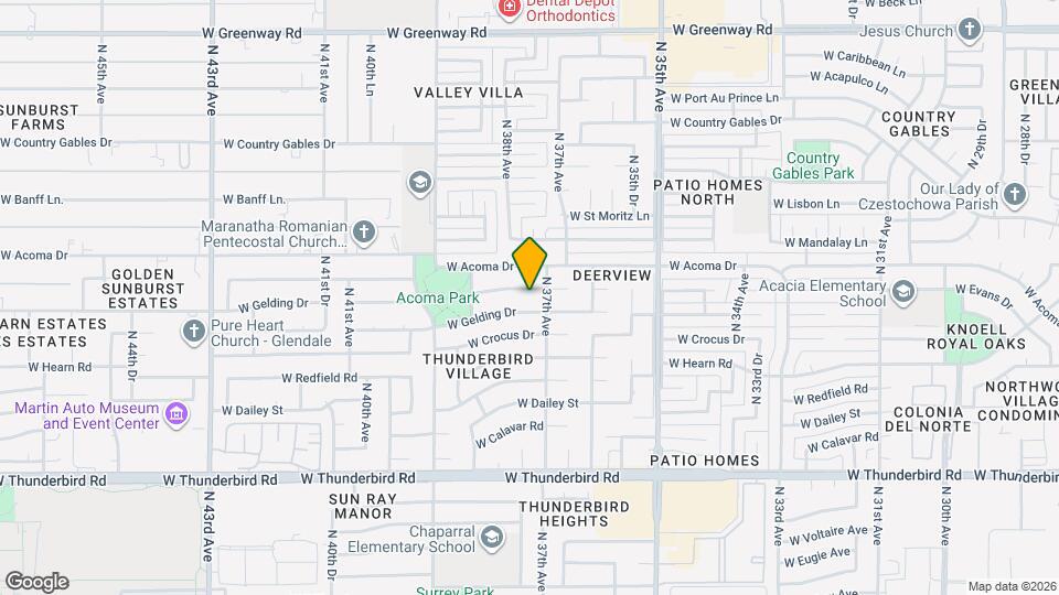 3713 W Evans Dr Map and Location Details