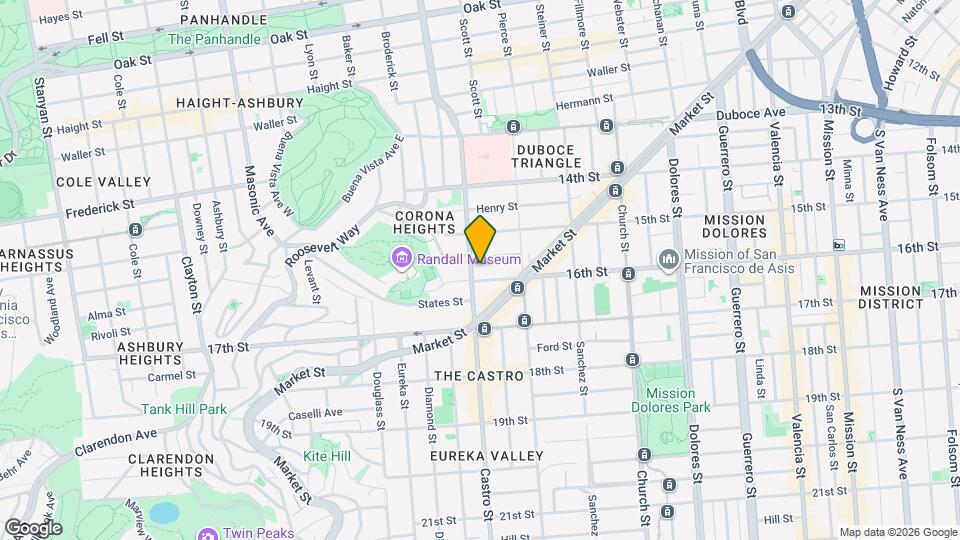 275 Castro St Map and Location Details