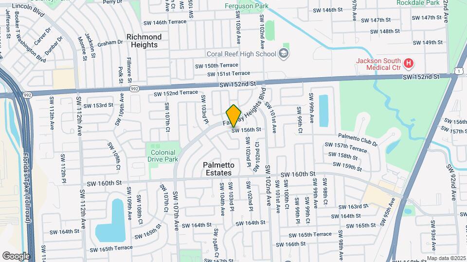 10312 SW 156th St Map and Location Details