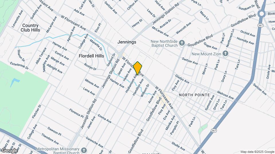 5746 Hodiamont Ave Map and Location Details