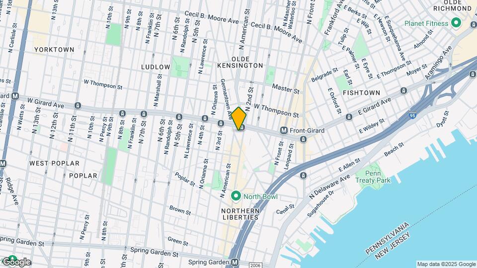 1129 Germantown Ave, Unit 3A Map and Location Details