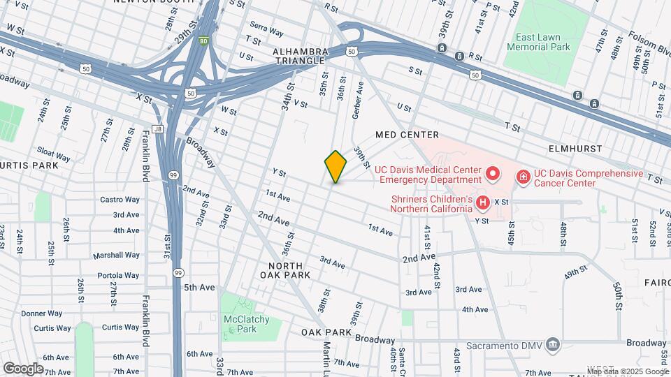 3711 Y St Map and Location Details