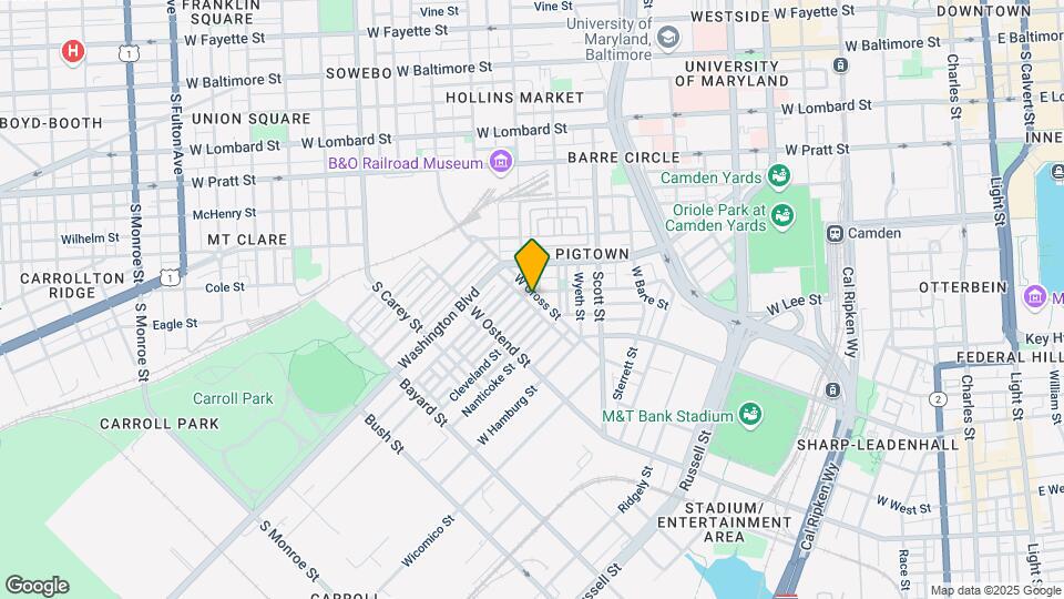 1149 W Cross St Map and Location Details