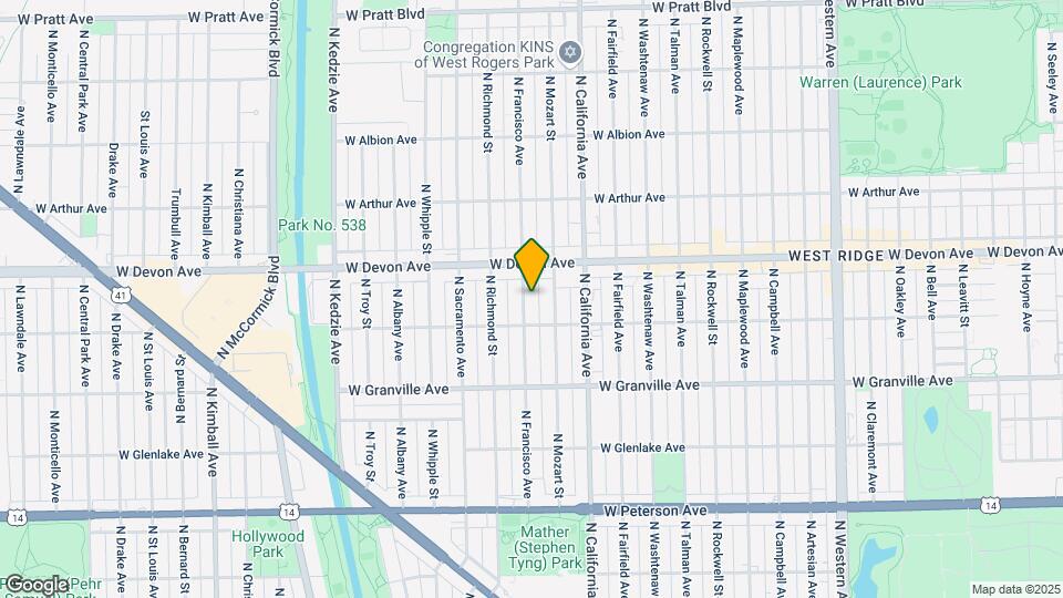 6323 N Francisco Ave Map and Location Details