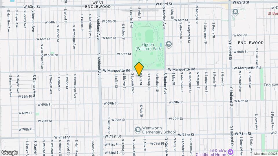 6722 S Ada St Map and Location Details