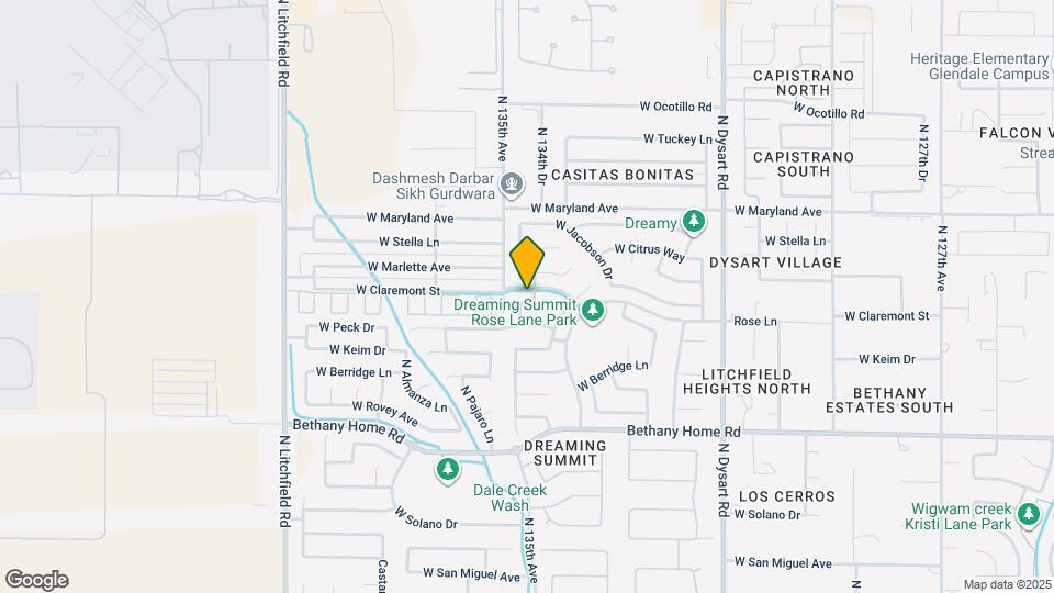 13438 W Rose Ln Map and Location Details