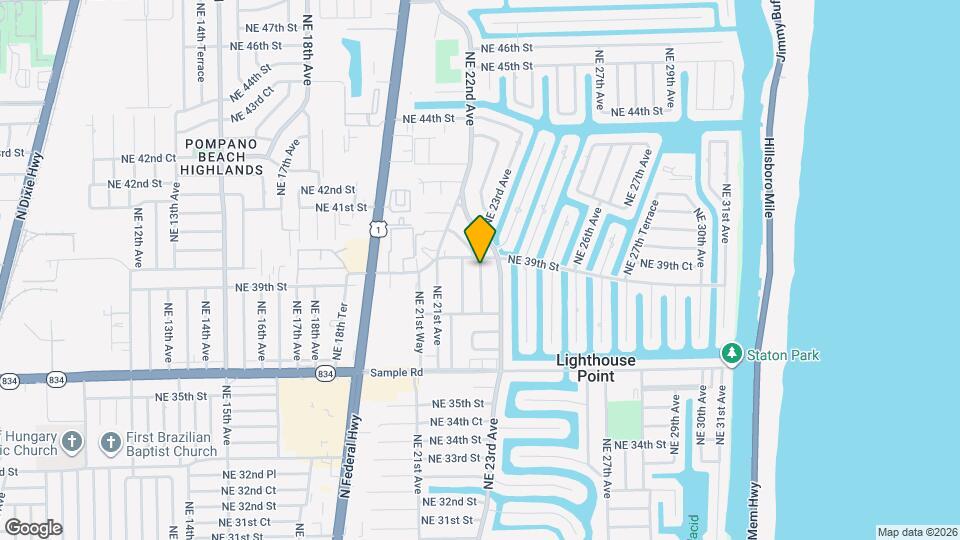 3863 NE 22nd Way Map and Location Details