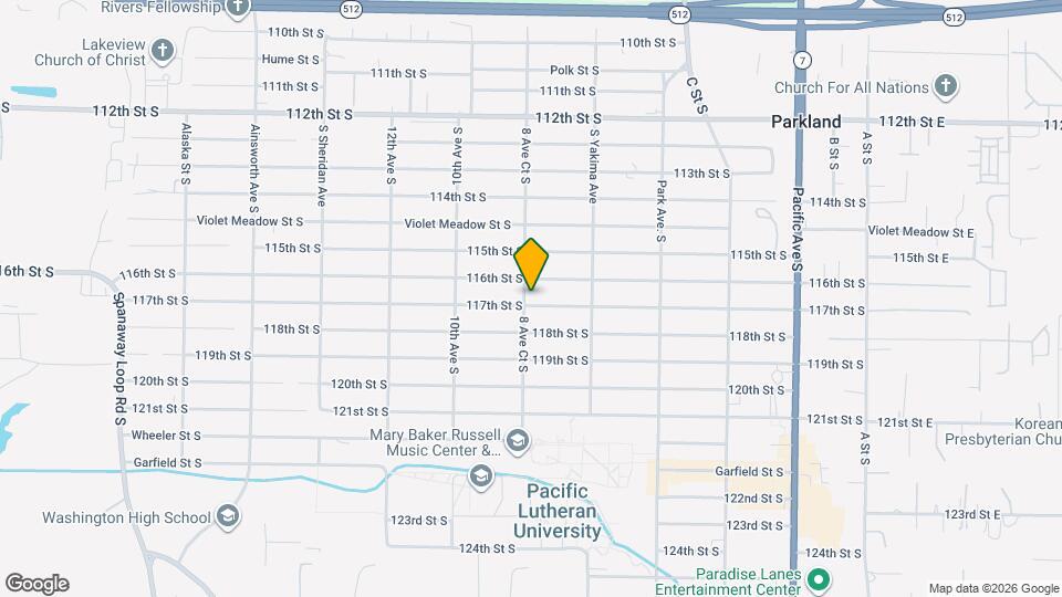 821 S 117th St, Unit 821 117th St S, Tacoma, WA 98444 Map and Location Details