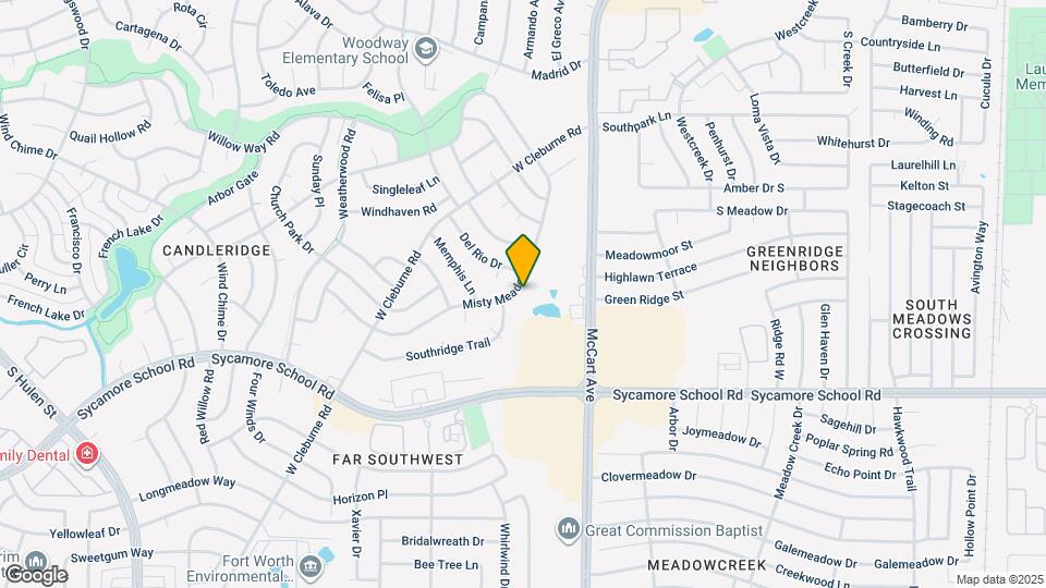 7109 Misty Meadow Dr S Map and Location Details