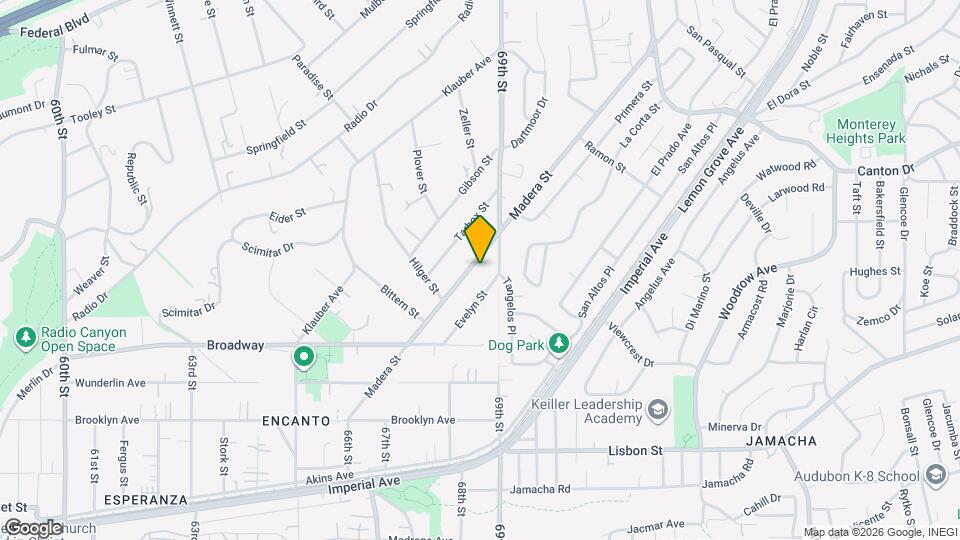 1285 Madera St Map and Location Details