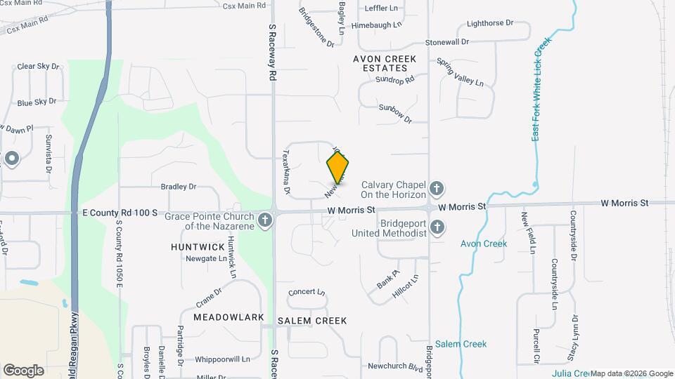 1121 New Harmony Dr Map and Location Details