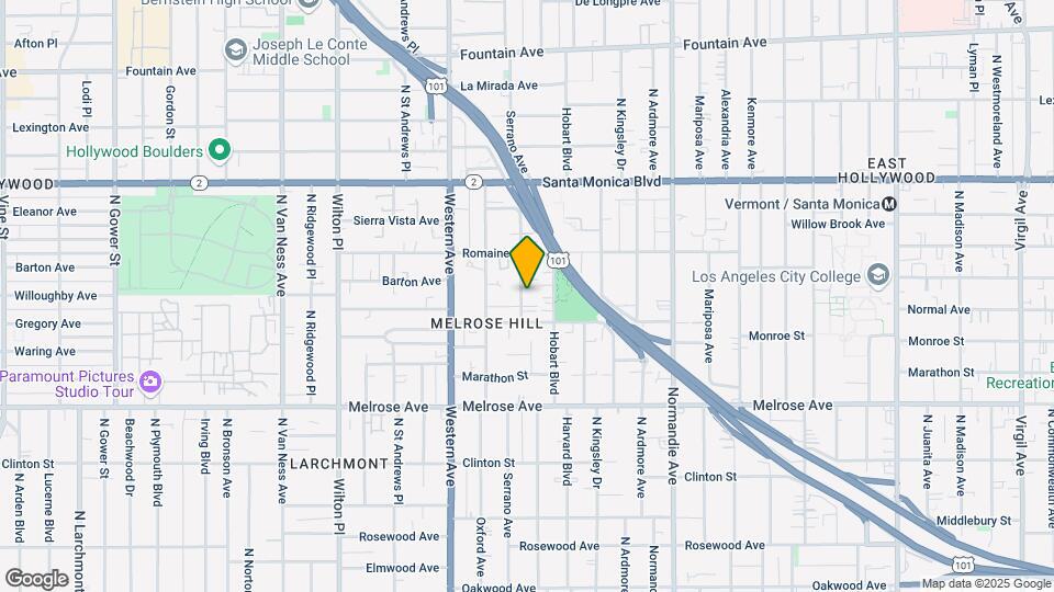 926 N Serrano Ave Mapa y Detalles de la Ubicación