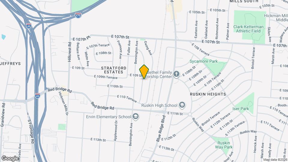 10905 Newton Ave Map and Location Details