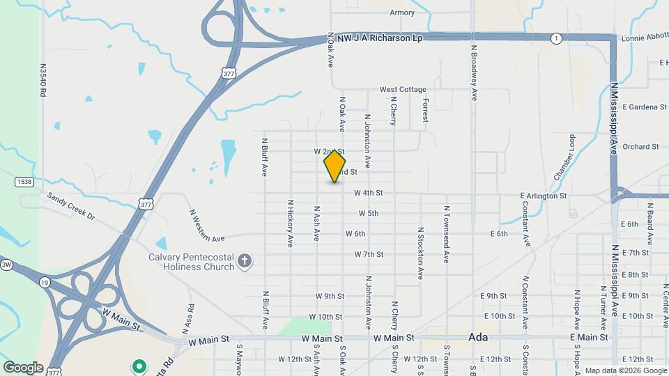 608 W 4th St Map and Location Details