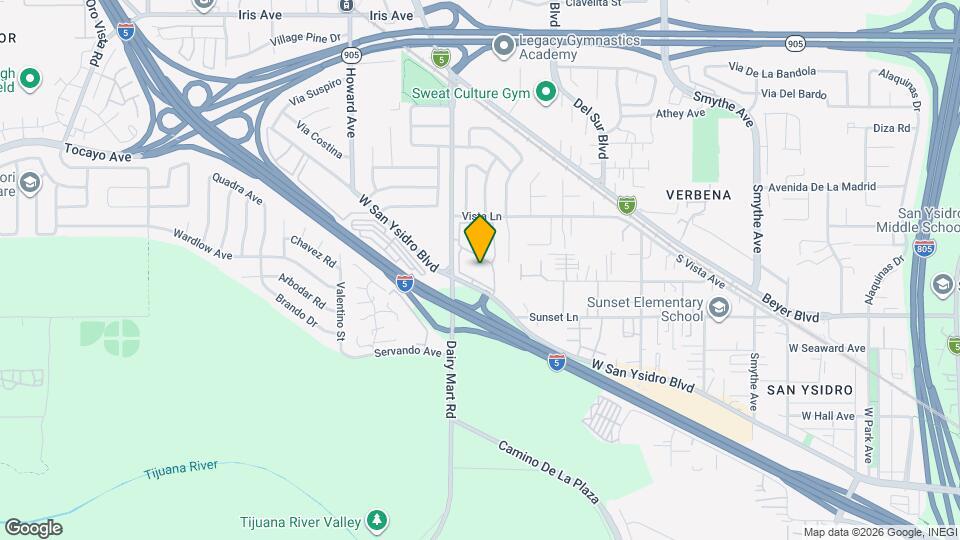 851 W San Ysidro Blvd Map and Location Details