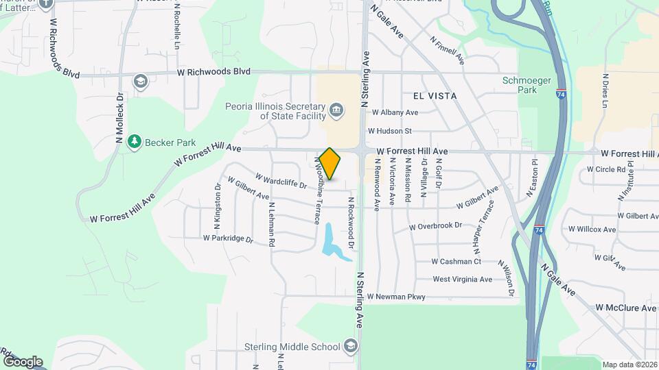 2611 W Wardcliffe Dr Map and Location Details