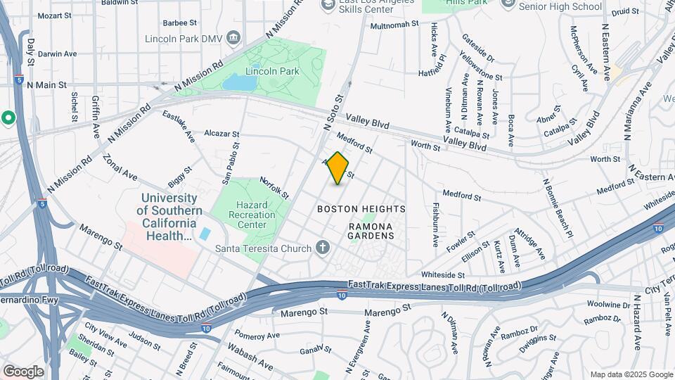 1539 Tremont St Map and Location Details