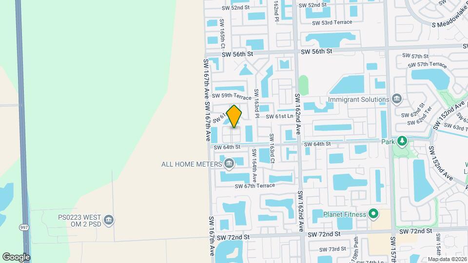 6283 SW 165th Ave Map and Location Details