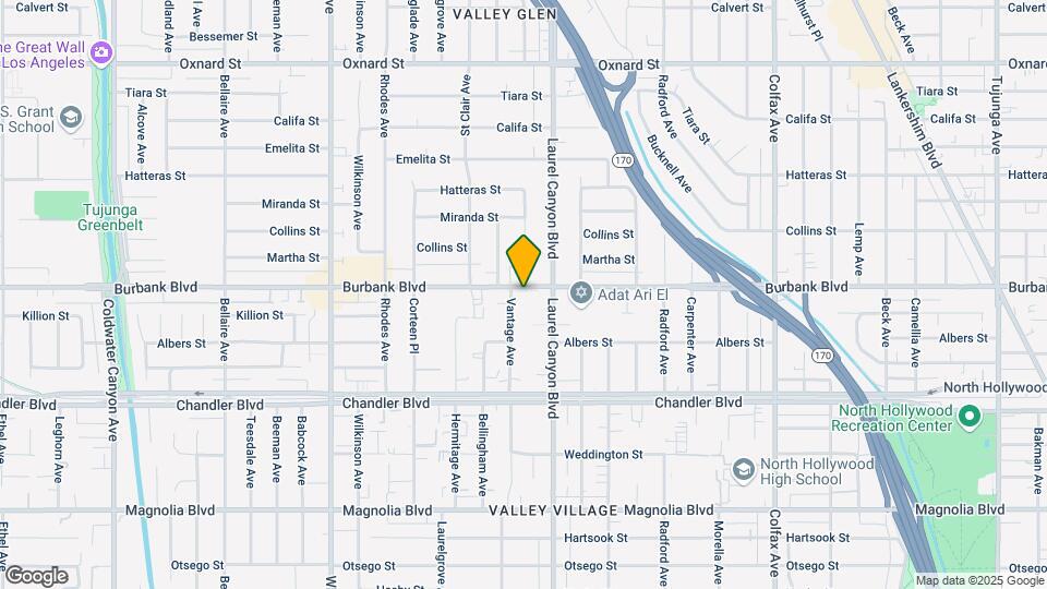 12136 Burbank Blvd Map and Location Details