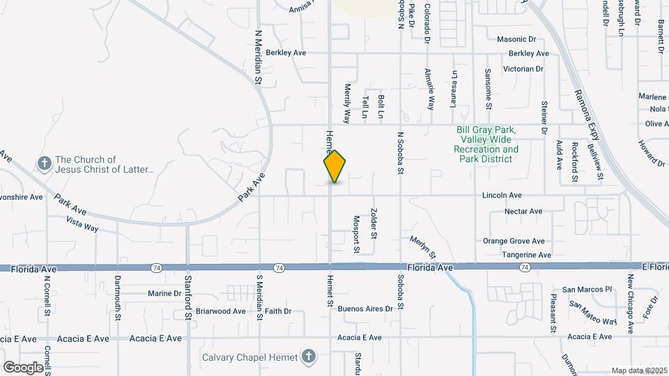 314 N Hemet St Map and Location Details