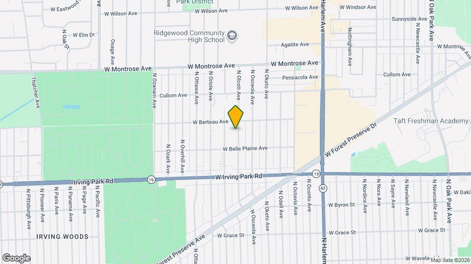 4138 N Olcott Ave Map and Location Details