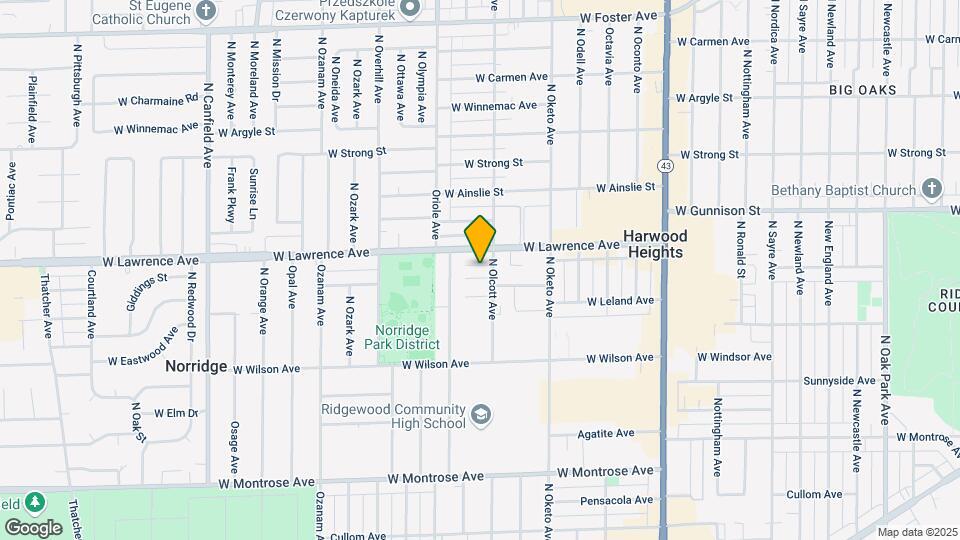 4736 N Olcott Ave Map and Location Details