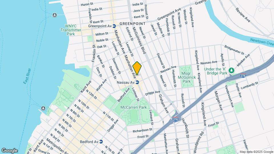 650 Manhattan Ave Mapa y Detalles de la Ubicación