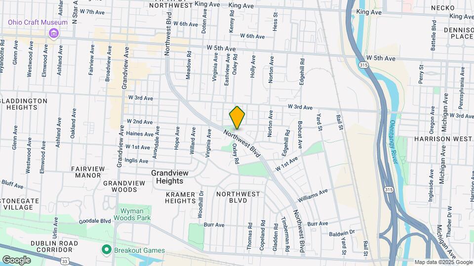 1164 Northwest Blvd Map and Location Details