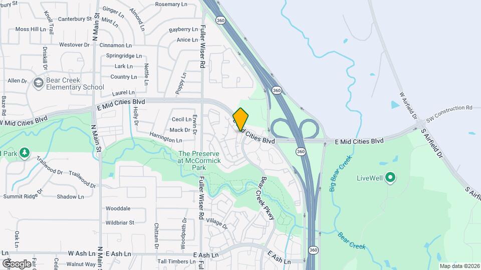 2121 Bear Creek Pkwy Mapa y Detalles de la Ubicación