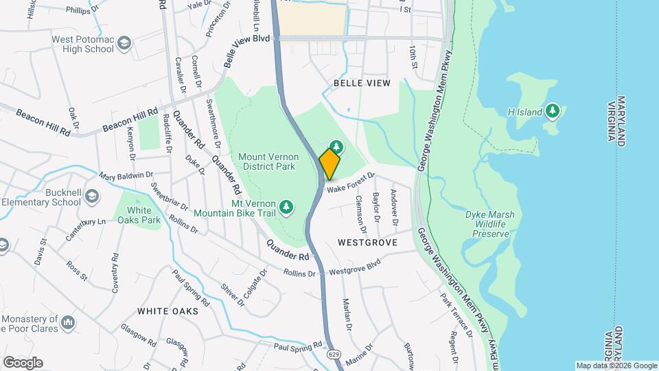 1504 Wake Forest Dr Map and Location Details