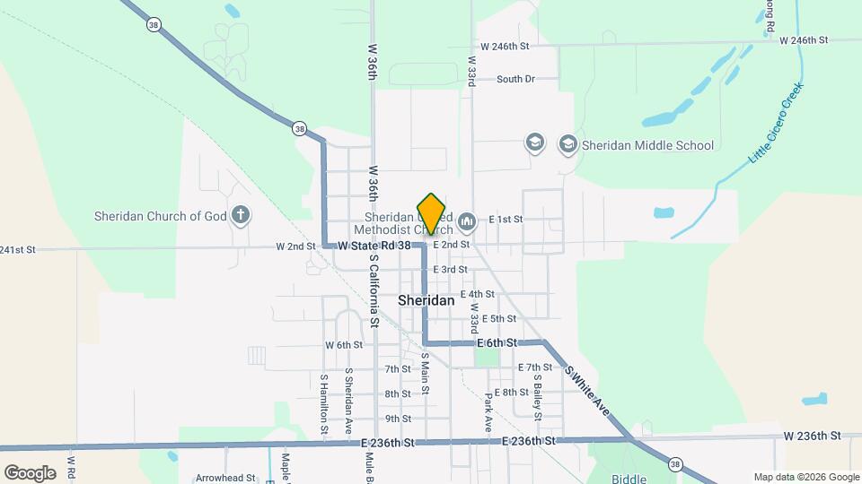 105 E 2nd Map and Location Details