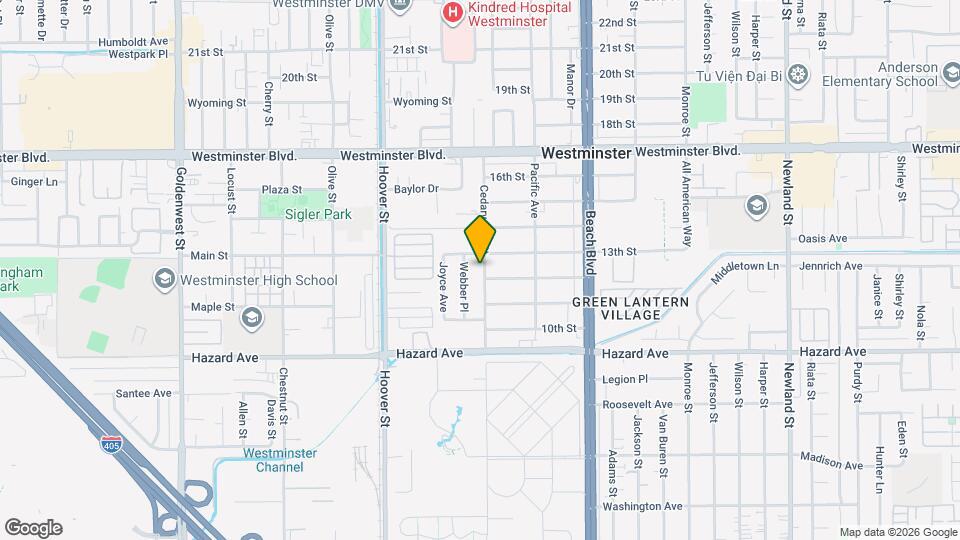 14261 Cedarwood St Mapa y Detalles de la Ubicación