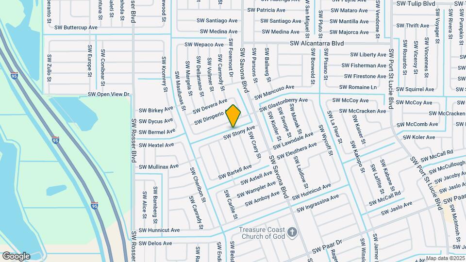 1381 SW Stony Ave Map and Location Details