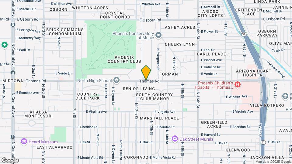 1233 E Thomas Rd Mapa y Detalles de la Ubicación