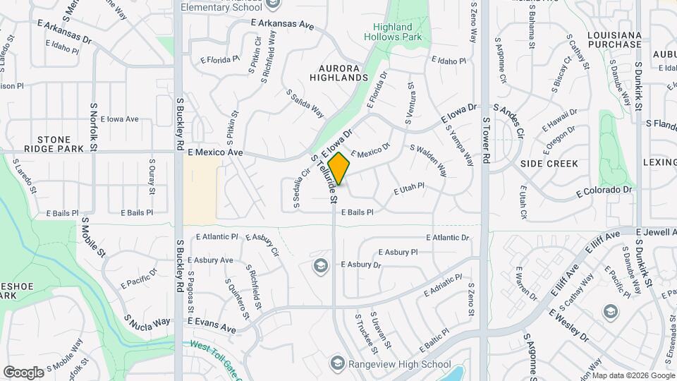 1848 S Telluride St Map and Location Details