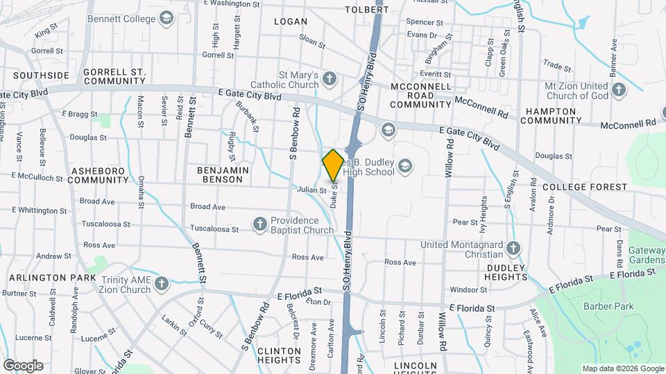 1409 Julian St Map and Location Details