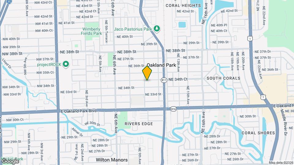 1016 NE 34th Ct Map and Location Details