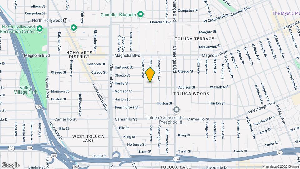 5001-5009 Denny Ave Mapa y Detalles de la Ubicación