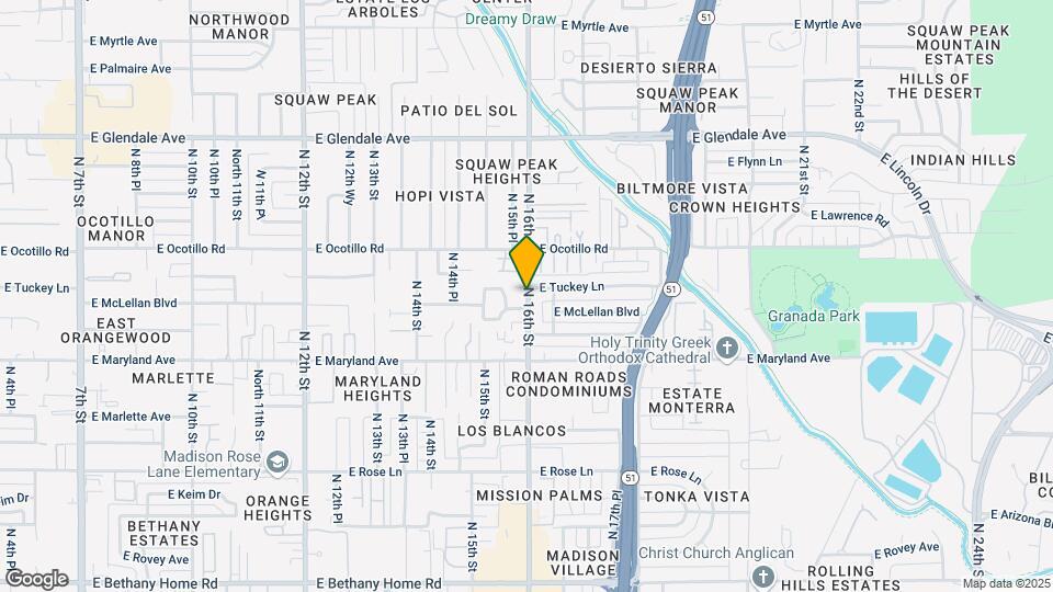 6610 N 16th St Map and Location Details
