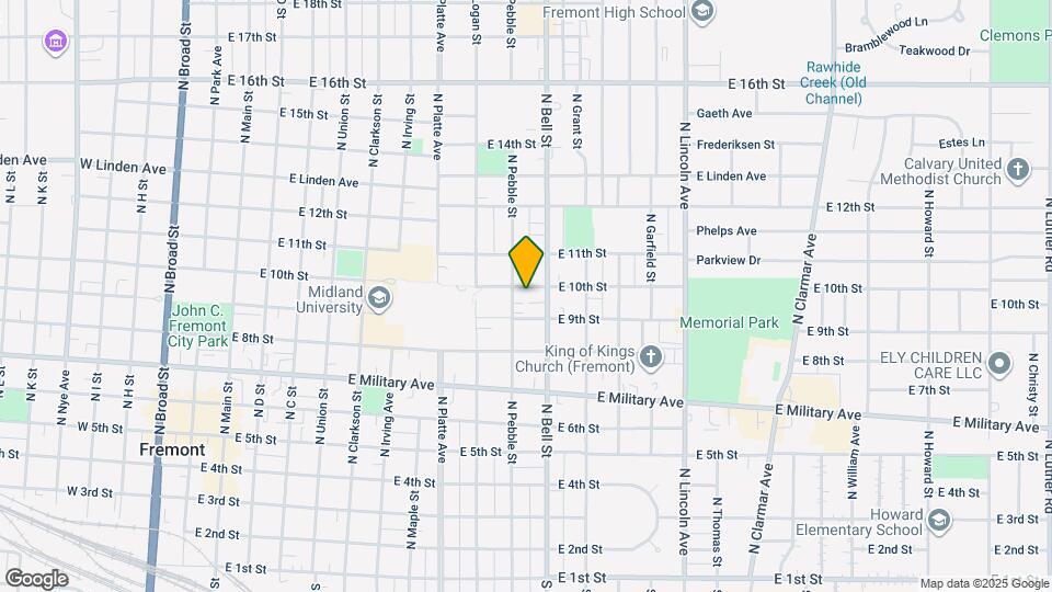 1025 E 10th St Map and Location Details