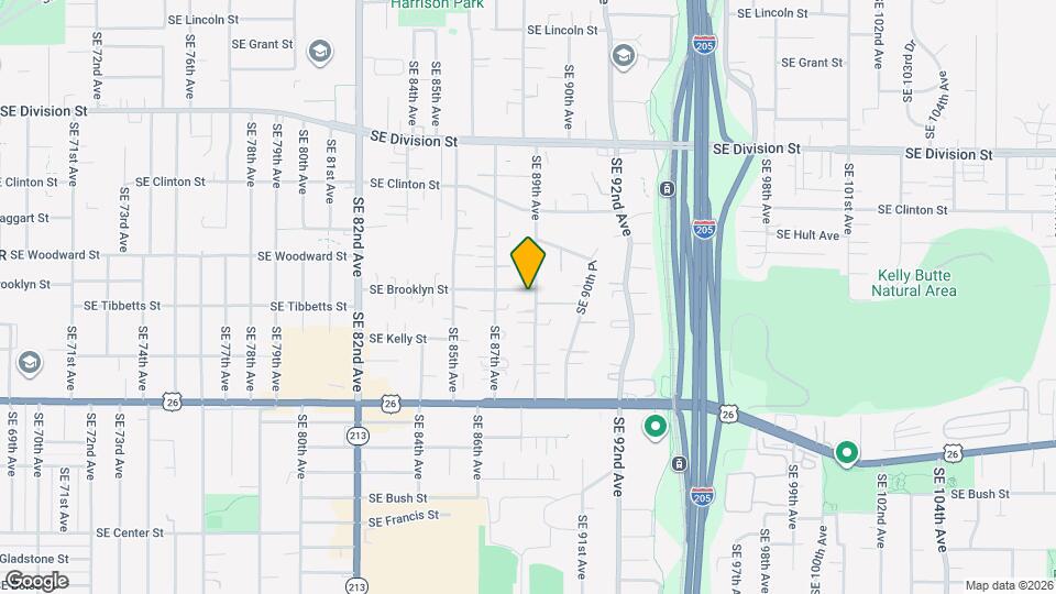 8822 SE Brooklyn St Map and Location Details